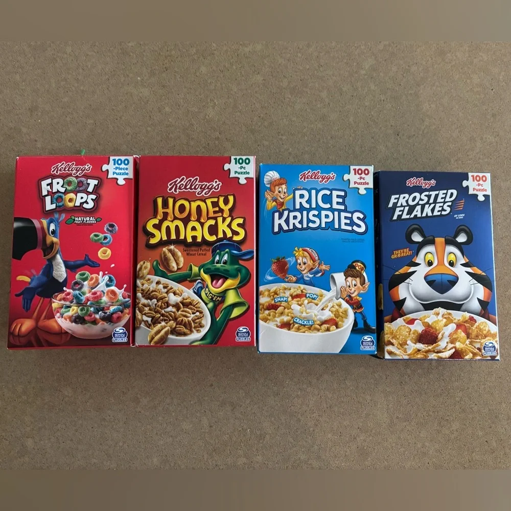 Cute cereal puzzles 100 pieces. All new and unopened.Quick ship